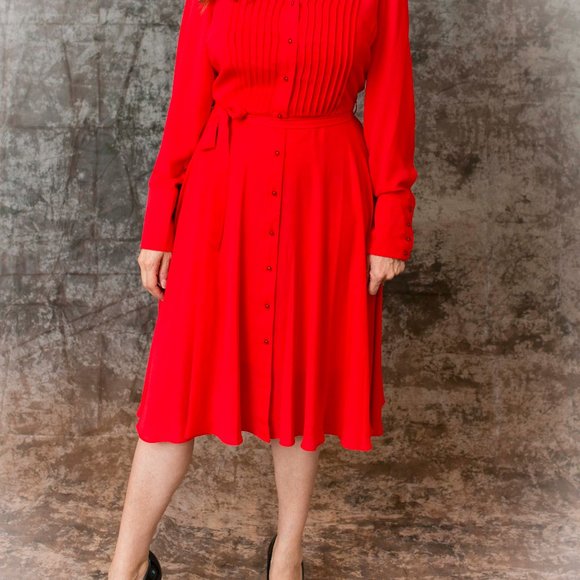 nanette Nanette Lepore Pintucked Shirt Dress - Picture 1 of 12